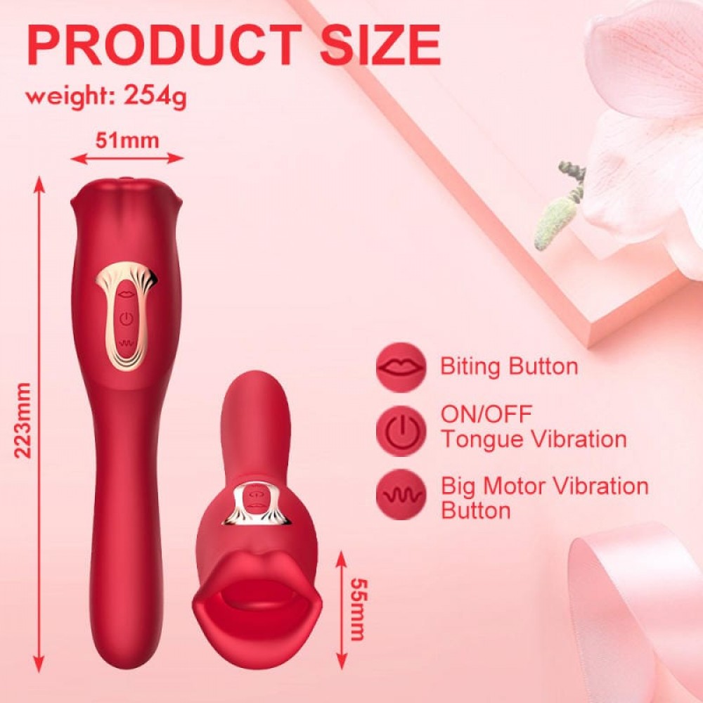 Luxury Vibrating Tongue - Long Shaft